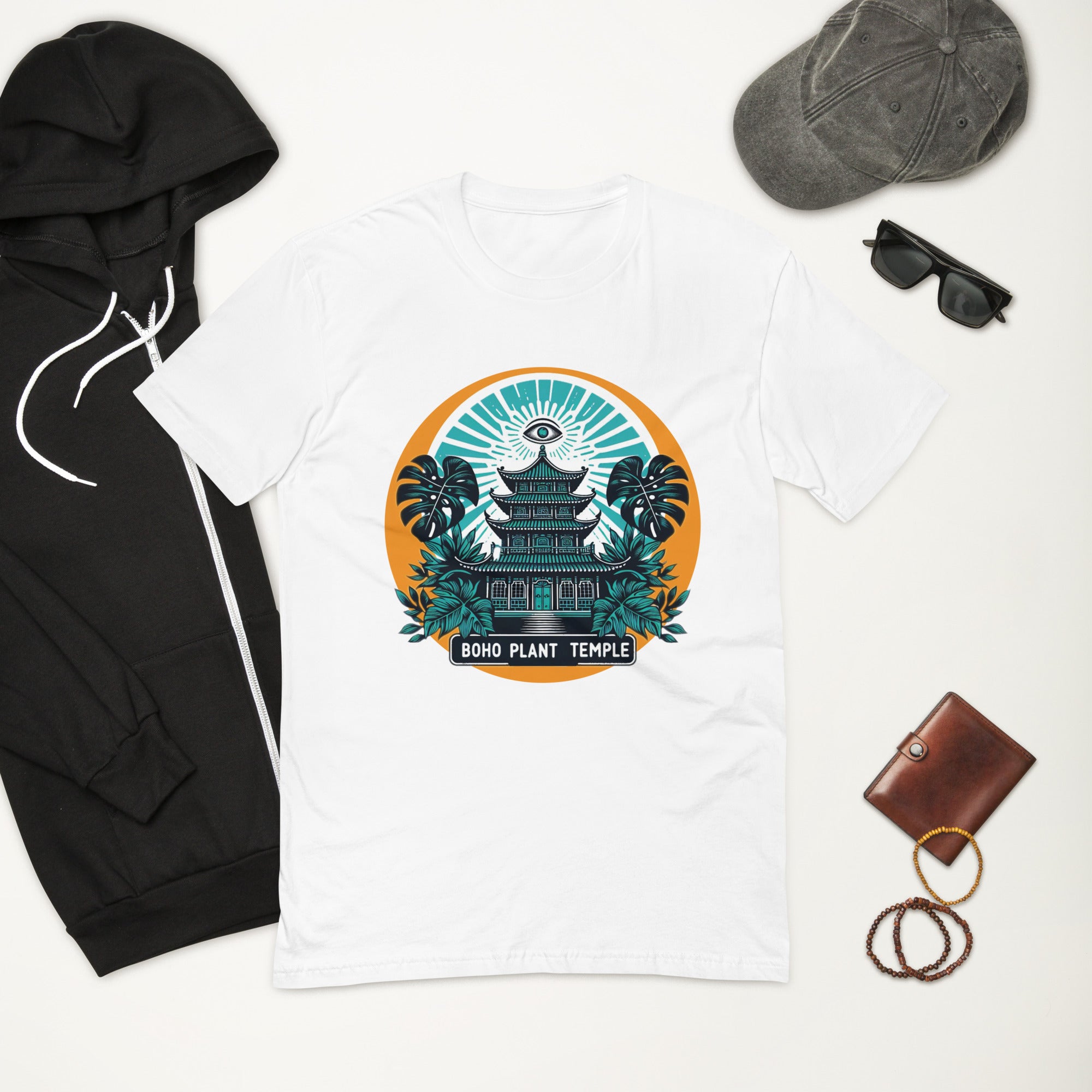 Boho Plant Temple T-Shirt : Sun Classic Tee